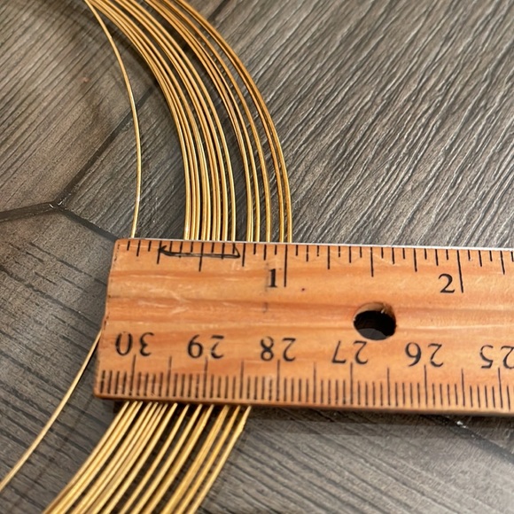 Vintage Multiple Gold-tone wire Collar Necklace - Picture 14 of 15